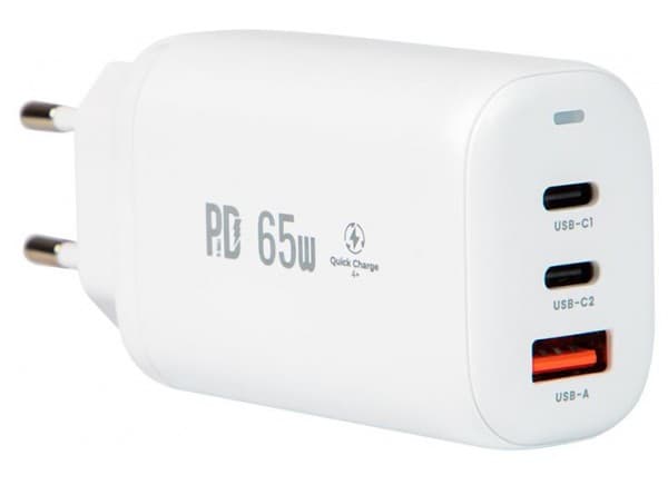 Laturin pistoke USB+USB-Cx2 65W