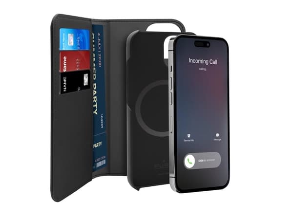 PURO PUIPC1467BKMAG1BLK, Lommebok-etui, Apple, Iphone 14 Plus, 17 cm (6.7"), Sort