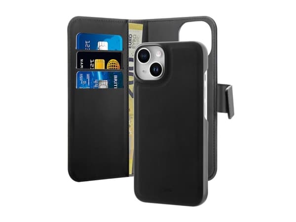 PURO PUIPC1467BKMAG1BLK, Lommebok-etui, Apple, Iphone 14 Plus, 17 cm (6.7"), Sort