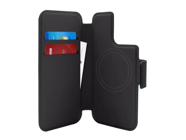 PURO PUIP61PMAGFOLIOBLK, Lompakkokotelo, Apple, iPhone 14 Pro / 13 Pro, 15,5 cm (6.1"), Musta