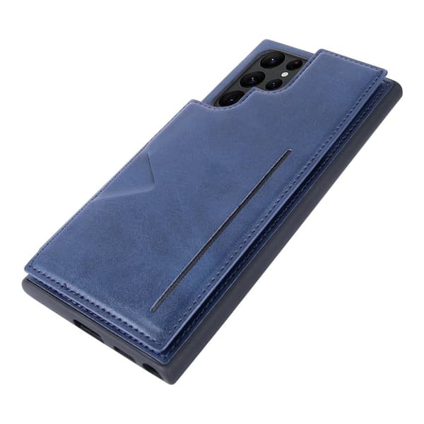Skal med Kortfack - Samsung Galaxy S23 Ultra Mörkblå Mörkblå