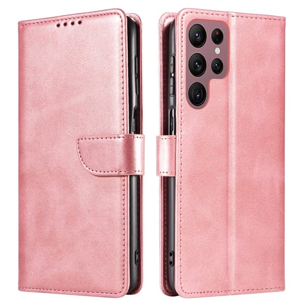 Elegant Plånboksfodral - Samsung Galaxy S23 Ultra Roséguld
