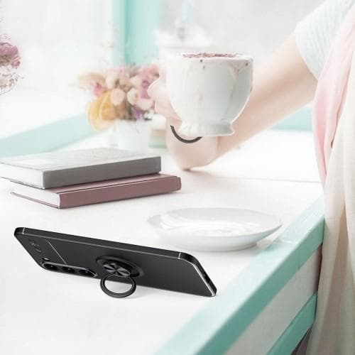 Samsung Galaxy S23 TPU skal med Finger Ring - Svart