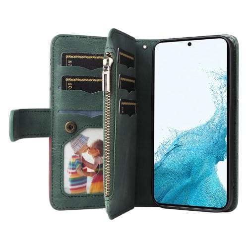 KT Multifunktion Series-5 Til Samsung Galaxy S23 Telefontaske Grøn/Rød
