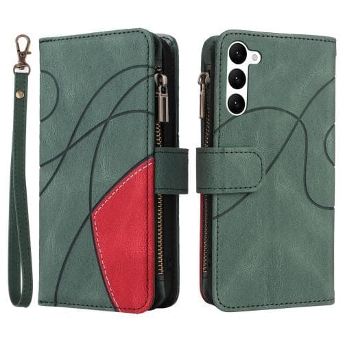 KT Multifunktion Series-5 Til Samsung Galaxy S23 Telefontaske Grøn/Rød
