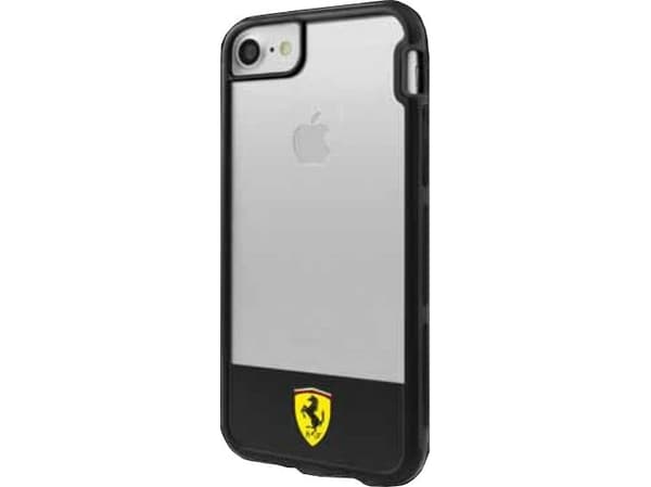 BMW Etui Ferrari Hard do iPhone 7 transparentne-czarne (FEHCP7BISBK)