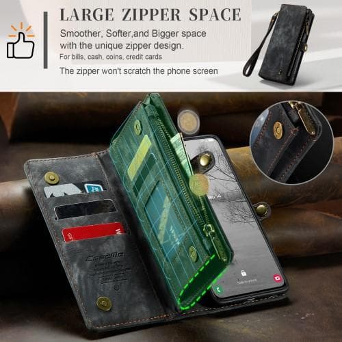 Samsung Galaxy S23 Retro läder plånboksfodral - Svart