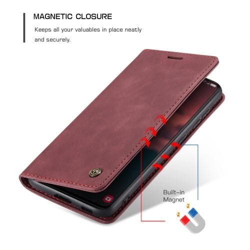 CASEME Retro Pung Taske til Samsung Galaxy S23+ - Vinrød