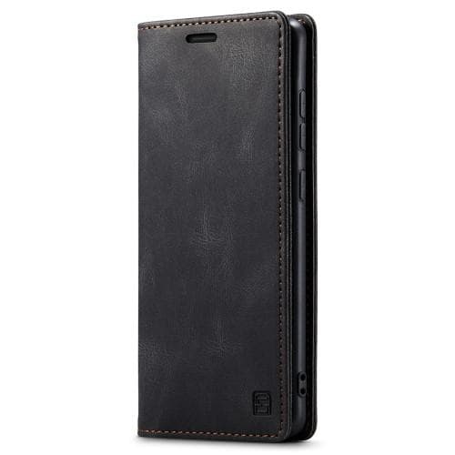 AUTSPACE A01 Retro tegnebog taske til Samsung Galaxy S23+ (Plus) - Sort