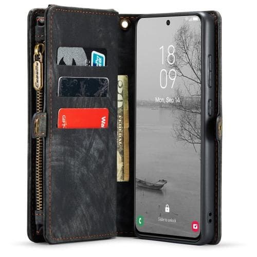 Samsung Galaxy S23+ (Plus) Caseme Retro plånboksfodral - Svart