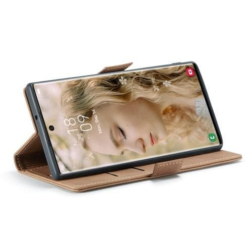 CASEME Retro Pung Taske til Samsung Galaxy S23 Ultra - Brun