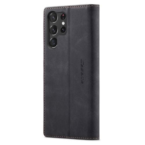CASEME Retro Lompakkokotelo Samsung Galaxy S23 Ultra - Musta