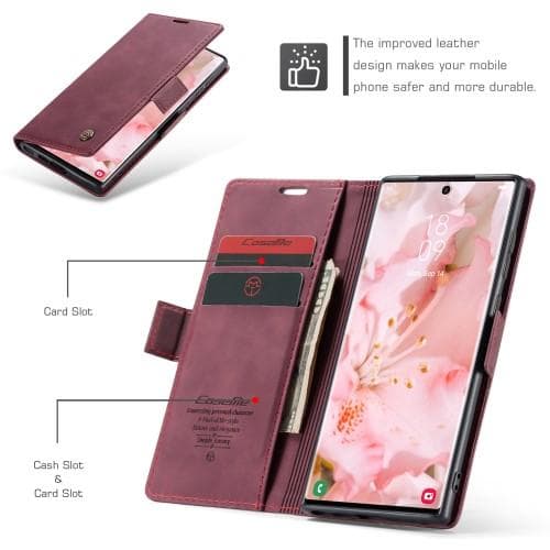 CASEME Plånboksfodral Samsung Galaxy S23 Ultra - Röd