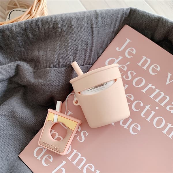 AirPods Pro Skal Boba Milk Tea Silikon - Beige