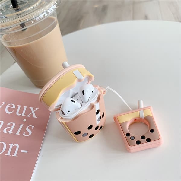 AirPods Pro Skal Boba Milk Tea Silikon - Lila