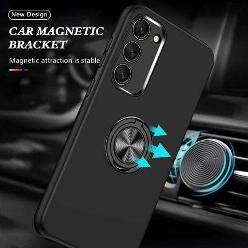 Till Samsung Galaxy S23+ Hybrid skal med Finger Ring - Svart
