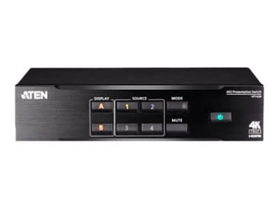 ATEN VP1420 4 x 2 True 4K Presentation Matrix Switch - Video-/ljudomkopplare - skrivbordsmodell