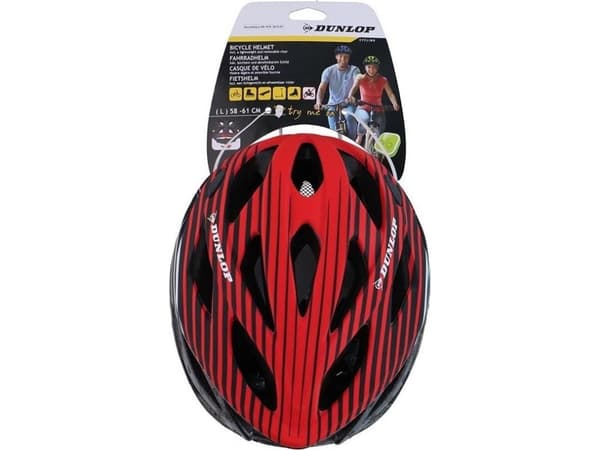 Dunlop - MTB-hjelm størrelse L (rød)