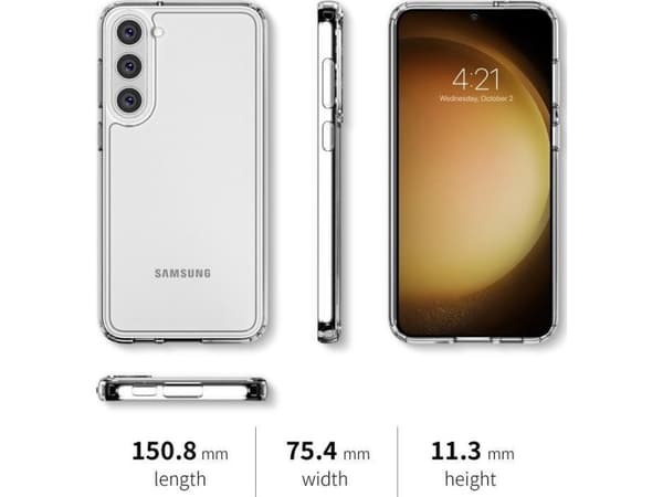 Crong Crystal Shield-deksel - Samsung Galaxy S23+-deksel (klar)