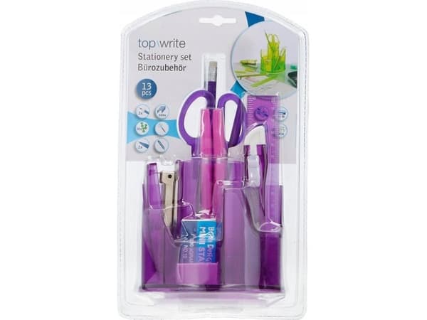 Topwrite - Desk Toolbox 13 stykker (lilla)