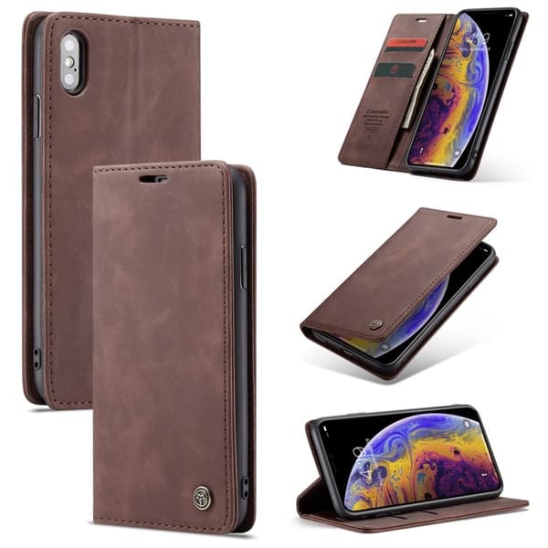 CaseMe Slim Plånboksfodral iPhone X/XS Brun