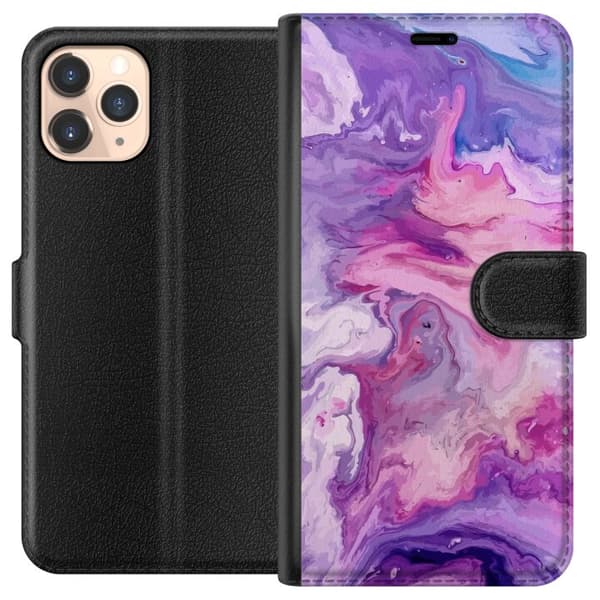 Apple iPhone 11 Pro Lompakkokotelo Marmori Lila