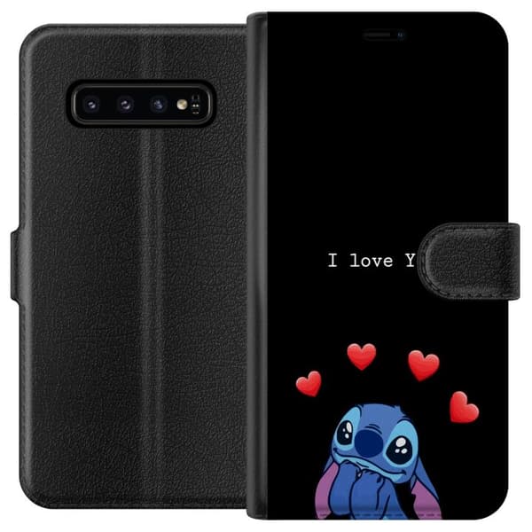 Samsung Galaxy S10 Tegnebogsetui Stitch Kærlighed