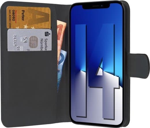 PEDEA Book Cover Classic for iPhone 14 svart ( 50160945 )