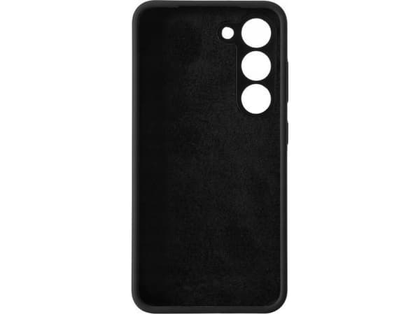 eSTUFF Madrid - Baksidedeksel for mobiltelefon - silk-touch - silikon - svart - for Samsung Galaxy S23