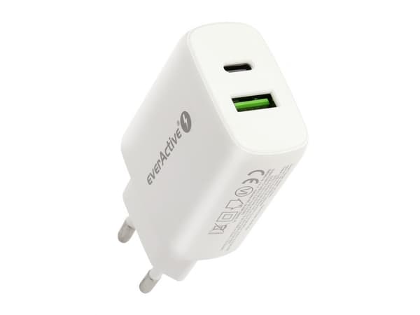 EverActive-lader EverActive SC-370Q vegglader med USB QC3.0 og USB-C PD PPS 25W-port