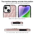 Miniatyrbild 9 av 9: iPhone 14 Rhombus Grid Mönster Skal FingerRing - Rose Gold