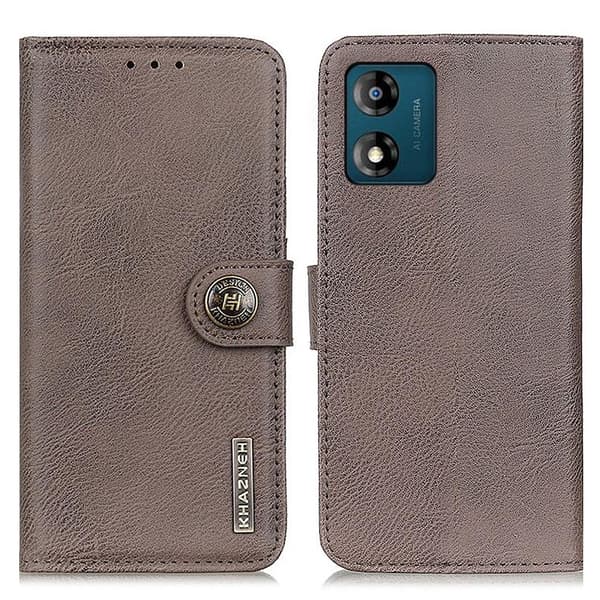 KHAZNEH Motorola Moto E13 4G Lommebok-deksel - Khaki