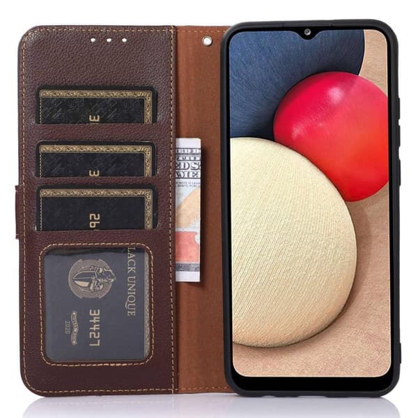 KHAZNEH telefoncover til Motorola Moto E13 4G - brun/blå