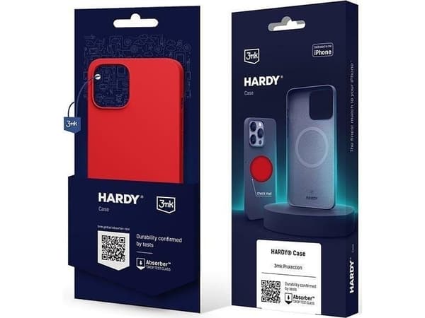 Støtsikkert mobildeksel 3MK iPhone 13 Hardy MagSafe, rød