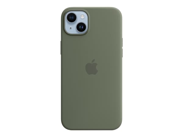 Apple - Baksidedeksel for mobiltelefon - MagSafe-samsvar - silikon - oliven - for iPhone 14 Plus