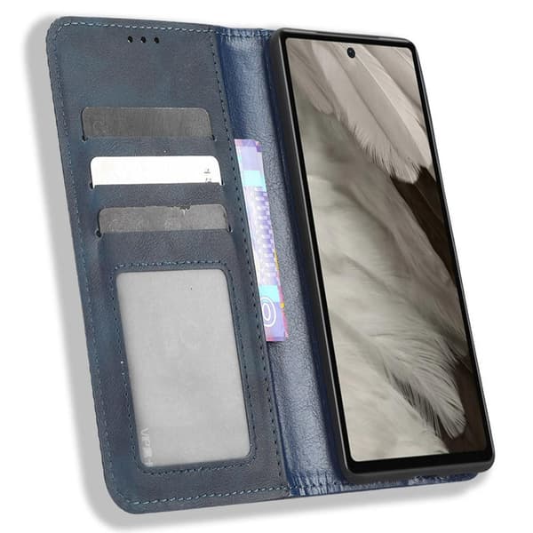 Google Pixel 7a Plånboksfodral Exklusivt Blå