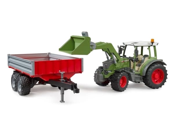 Fendt Vario 211 med frontlaster og sidevegghenger, modellkjøretøy