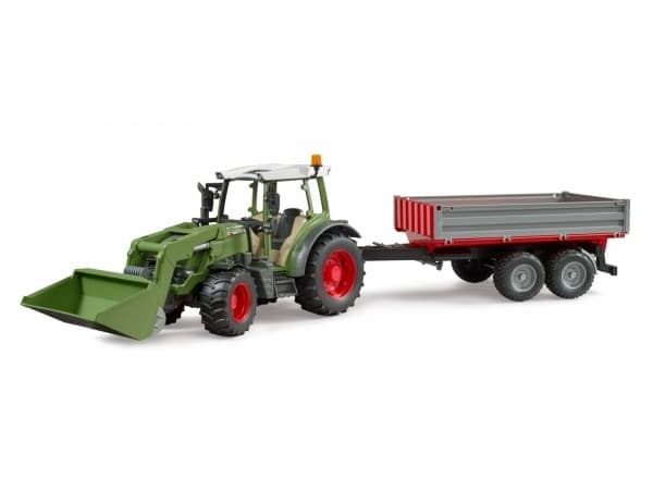Fendt Vario 211 med frontlaster og sidevegghenger, modellkjøretøy