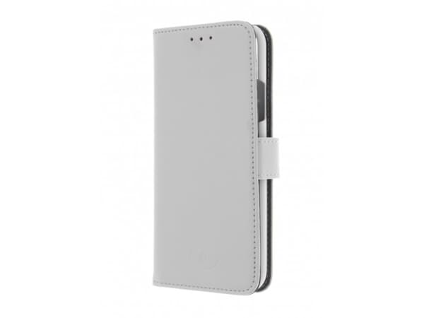 Insmat Exclusive Flip Case - Lommebok for mobiltelefon - ekte skinn, polyuretan, polykarbonat - hvit