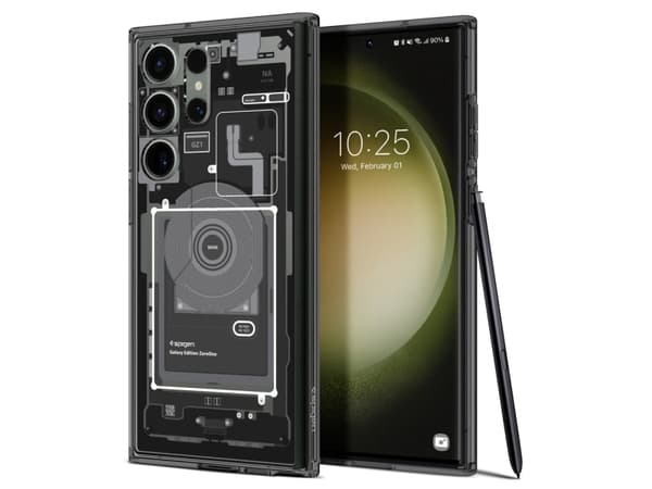 Spigen ACS05620, Suojus, Samsung, Galaxy S23 Ultra, 17,3 cm (6.8"), Musta, Valkoinen