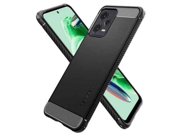 Spigen Rugged Armor, skydd, Xiaomi, Xiaomi Redmi Note 12 5G / POCO X5 5G, 16,9 cm (6.67"), Sort