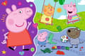 Miniatyrbilde 3 av 3: Dobbeltsidig puslespill 15 brikker SUPERGIANT 3in1 Møt den blide Peppa-grisen. Peppa Pig 42003 Trefl