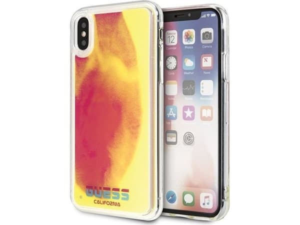 Gjett GUHCPXGLCPI iPhone X/Xs rosa/rosa hardt deksel California Glød i mørket