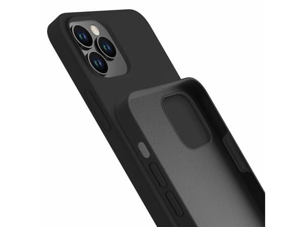 3MK Silicone Case, iPhone 12 Pro Max, Svart