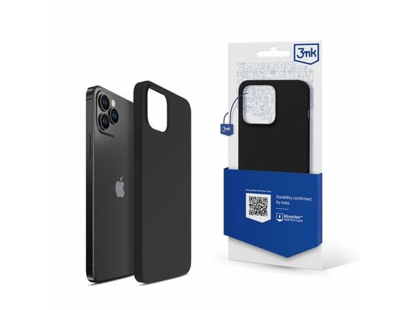 3MK Silicone Case, iPhone 12 Pro Max, Svart