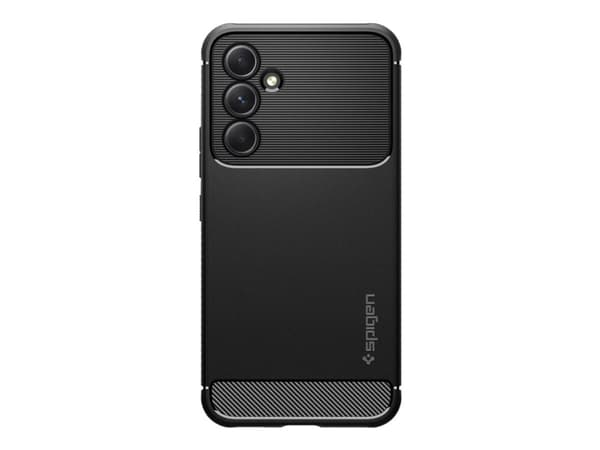 Spigen Rugged Armor - Baksidesskydd för mobiltelefon - termoplastisk polyuretan (TPU) - mattsvart - för Samsung Galaxy A54
