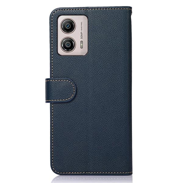 KHAZNEH Motorola Moto G53 5G/G23 4G/G13 4G Lommebok-deksel - Blå/Brun