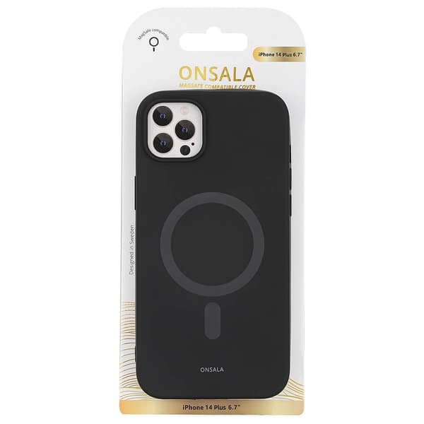 Onsala Mobilcover Silikone MagSeries Black - iPhone 14 Plus
