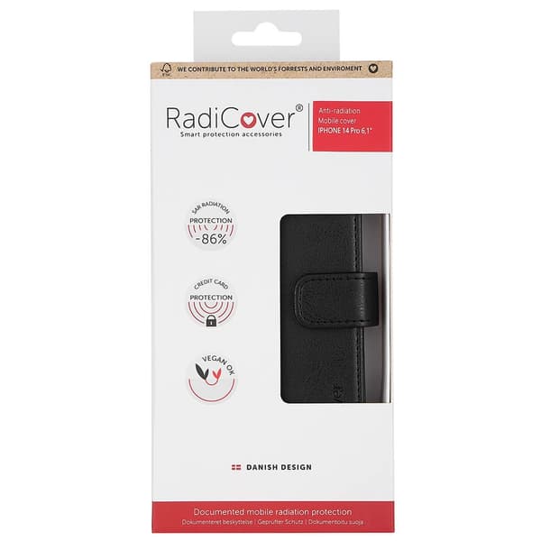 Radicover Mobildeksel Strålingsbeskyttelse Flipcover iPhone 14