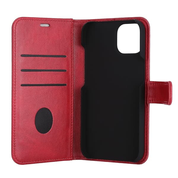 Radicover Flipcover 3 card Anti Radiation iPhone 13 / 14 6,1" Red PU RFID